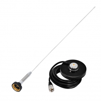 VHF UHF 144/430MHz Mobile Radio Antenna Dual Band 136-174MHz 400-470MHz Vehicle Ham Radio NMO Mount Antenna for Car Truck Ham Radio Mobile Radio Amateur Radio Two Way Radio Marine VHF Radio