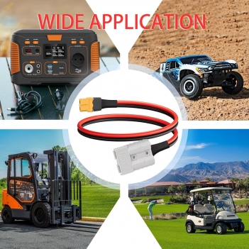 10AWG 2FT Anderson SB50 Battery Quick Connect/Disconnect to XT60 Female Cable SB50-XT60 Connector Cable for RC Battery Solar Panel and Solar Portable Power Station