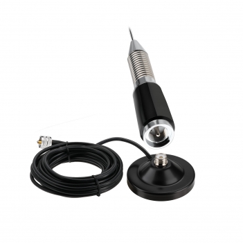 VHF UHF Mobile Ham Radio PL259 34 inch Antenna Dual Band 136-174MHz 400-470MHz with 16.4ft Cable Magnetic Base Mount for Vehicle Car Truck Amateur Two Way Marine VHF Radio