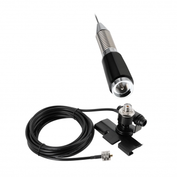 VHF UHF Mobile Ham Radio PL259 34 inch Antenna Dual Band 136-174MHz 400-470MHz with 16.4ft Cable Lips Mount for Vehicle Car Truck Amateur Two Way Marine VHF Radio