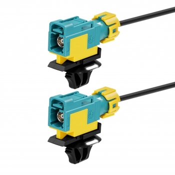 Waterproof Fakra Z Female to Female Extension Cable for Car Stereo Head Unit, Factory Wired Backup Camera, GPS Navigation Antenna Module, Sirius XM Satellite Radio