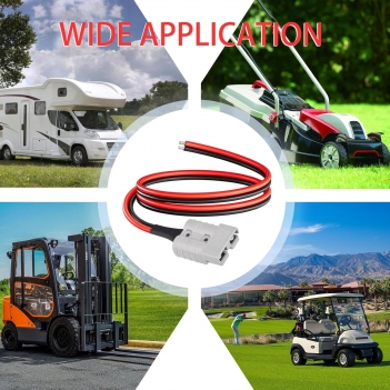 10AWG 2FT Anderson Connector 50 Amp Cable,Anderson SB50 Plug Battery Quick Connector Cable for Solar and Wind Energy Systems Battery Power Connections