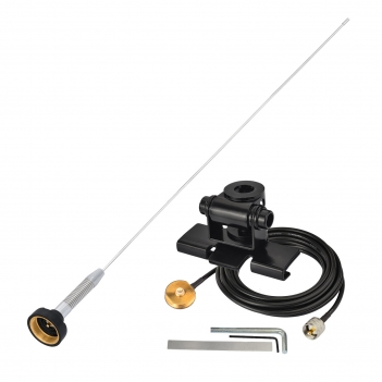 VHF UHF 144/430MHz Mobile Radio Antenna Dual Band 136-174MHz 400-470MHz Vehicle Ham Radio NMO Mount Antenna for Car Truck Ham Radio Mobile Radio Amateur Radio Two Way Radio Marine VHF Radio