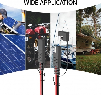 16AWG 6FT SAE Extension Cable 3/6/10/20/35/50FT Quick Disconnect Wire Harness with Connector for Automotive RV Battery Solar Panel