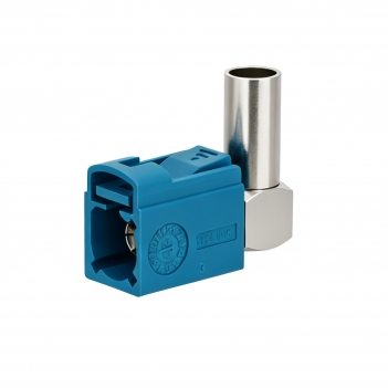 Superbat Waterblue Fakra Z Female Right Angle Crimp Connector for LMR195 RG58 Cable