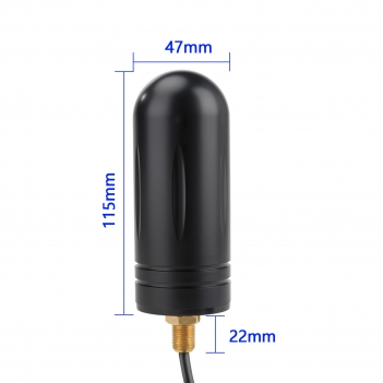 High-gain 12dBi 5G outdoor omnidirectional antenna waterproof and explosion-proof cylindrical antenna equipped with 10FT RG58 Cable and SMA male connector