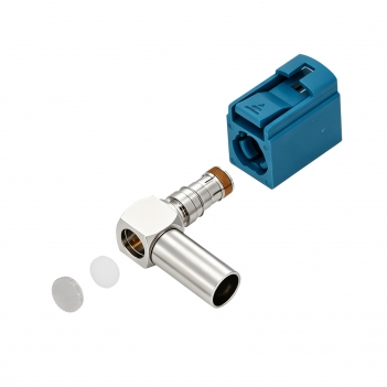 Superbat Waterblue Fakra Z Female Right Angle Crimp Connector for LMR195 RG58 Cable
