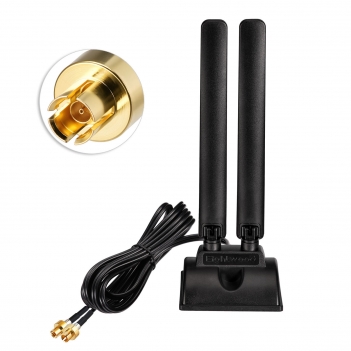 WiFi 7 WiFi 6E Antenna Tri-Band 2.4GHz 5GHz 6GHz Magnetic Base antenna with New Interface (NOT RP-SMA) for ROG STRIX Series/ROG Crosshair/ROG MAXIMUS Series WiFi 7 Gaming Motherboard
