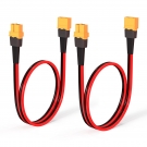 ELFCULB 12AWG 1FT XT60 Extension Cable, XT60 Female to Male Connector for RC Battery Portable Power Station Solar Panel(2 Pieces)