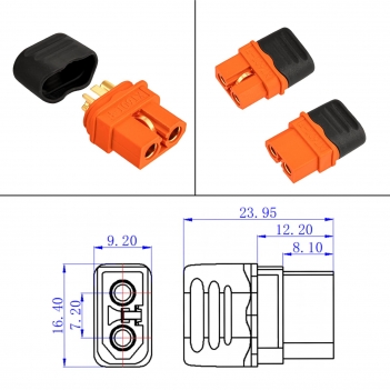 ELFCULB 12AWG 6FT Solar to XT60i Cable 2 6 10 25 35 50 75 100FT Solar Connector to XT60i Adapter Cable for Portable Power Station (6FT)