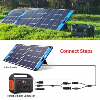 ELFCULB Solar to DC 8mm Cable, 14AWG 2FT Solar Panel Connector to DC7909 Male Connector Cable for Solar Generator Portable Power Station