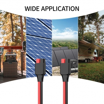 ELFCULB 10AWG 20FT Anderson Extension Cable Solar Extension Cable Anderson Connector for Portable Power Station Solar Generator Solar Panel (20FT)