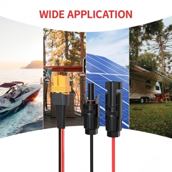 ELFCULB 10AWG 25FT XT60 Solar Cable XT60 Extension Cable Solar Panel Connector to XT60 Connector for Portable Power Station (25FT)