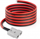 ELFCULB 10AWG 10FT Anderson Connector 50 Amp Cable,Anderson SB50 Plug Battery Quick Connector Cable for Solar and Wind Energy Systems Battery Connections Forklifts