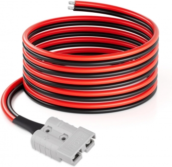 ELFCULB 10AWG 10FT Anderson Connector 50 Amp Cable,Anderson SB50 Plug Battery Quick Connector Cable for Solar and Wind Energy Systems Battery Connections Forklifts