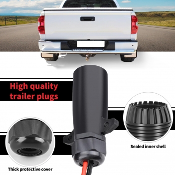 ELFCULB 7 Way Trailer Plug to SAE Cable,10AWG 7 Pin Trailer Plug to SAE Connector for RV Truck Trailer(10FT)
