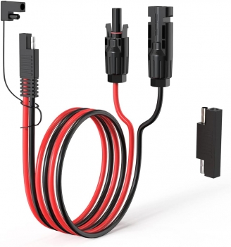 ELFCULB 10AWG 2FT Solar Connector to SAE Adapter 2 3.3 10 20 35 50 FT SAE Solar Panel Extension Cable with SAE Polarity Reverse Adapter for Solar Panels Car Battery Charger Kit