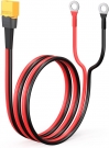 ELFCULB XT60 to O Ring Terminal Cable, 12AWG XT60 Male to O Ring Connector Cable with Tinned Pure Wire for RC Battery Solar Portable Power Power Station and Solar Panel(2FT)
