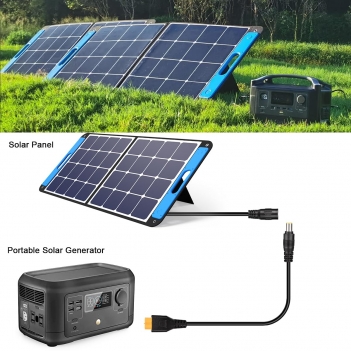 ELFCULB XT60 to DC 8mm Adapter Cable,14AWG XT60 Female to DC7909 Male Solar Panel Cable Compatible for Portable Power Station Solar Generator and Solar Panel(5FT)