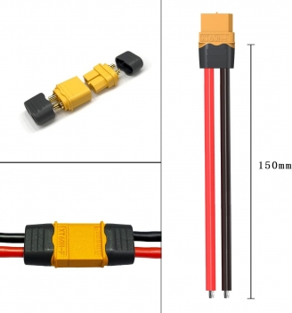 ELFCULB 5 Pairs XT60 Plug Male and Female Connector with 12AWG Cable XT60 Connector for RC Lipo Battery Drone(6Inches)