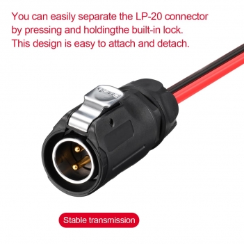 ELFCULB 2 Pin Power Industrial Circular Connector 10AWG Furion Solar Plug to SAE Connector with SAE Reverse Adapter for RV Solar Ports Solar Panel Suitcase(2FT)