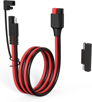 ELFCULB 10AWG Anderson Connector to SAE Extension Cable with SAE Polarity Reverse Adapter for Portable Power Station Solar Panel (2FT)