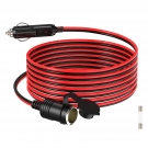 ELFCULB 14AWG Cigarette Lighter Extension Cord 12V Cigarette Lighter Male Plug to Female Socket Extension Cable for Air Compressor Tire Inflators(10FT)