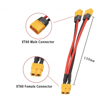 ELFCULB XT90 Solar Cable,10AWG 2FT XT90 Female to Solar Panel Connector Cable for Solar Panel Portable Power Station