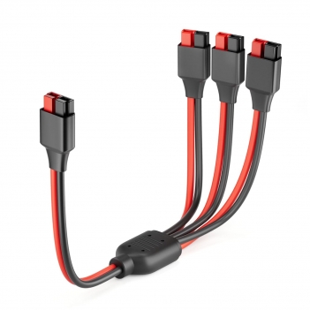 ELFCULB Anderson Splitter Cable,10AWG 1 to 3 Solar Charging Splitter Cable for Solar Generator Power Station(1FT)