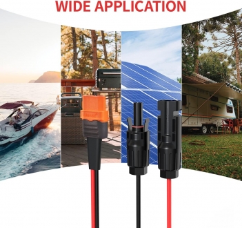 ELFCULB 12AWG 2FT Solar to XT60i Cable 2 10 25 35 50 75 100FT Solar Connector to XT60i Adapter Cable for Portable Power Station (2FT)