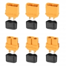 ELFCULB 3 Pairs XT60 Connector,XT60H Plug Male Female with Sheath Housing for RC Battery Amass Connector Device Replace