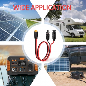 ELFCULB 10AWG Solar to XT60 Charging Cable Solar Panel Extension Cable for Portable Power Station River 600 Solar Generator Battery Pack(2FT)