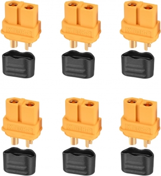 ELFCULB XT60 Connector,XT60H Plug Female with Sheath Housing for RC Battery Amass Connector Device Replace (6Pcs)
