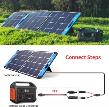 ELFCULB 10AWG 2FT Solar Panel Cable to Anderson Connector 2 6 10 20 35 50FT Solar Extension Cable for Portable Power Station Solar Generator Battery Pack(2FT)