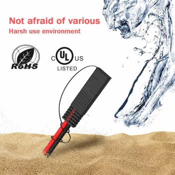 ELFCULB 14AWG 5FT SAE to Cigarette Lighter Socket,12V Female Cigarette Lighter Socket with SAE Reverse Adapter for Portable Solar Panel Tire Inflator