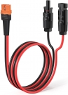 ELFCULB 12AWG 2FT Solar to XT60i Cable 2 10 25 35 50 75 100FT Solar Connector to XT60i Adapter Cable for Portable Power Station (2FT)