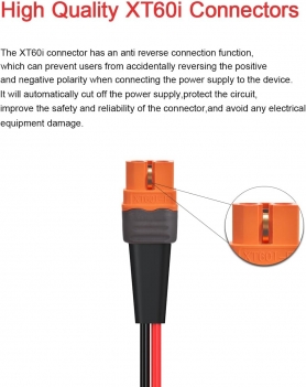ELFCULB 10AWG 25FT Solar to XT60i Cable 2 10 25 35 50 75 100FT Solar Connector to XT60i Adapter Cable for Portable Power Station (25FT)