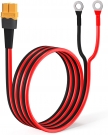ELFCULB XT60 to O Ring Terminal Cable, 12AWG XT60 Female to O Ring Connector Cable with Tinned Pure Wire for RC Battery Solar Portable Power Power Station and Solar Panel(5FT)