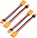 ELFCULB XT60 to XT90 Adapter 4 Pieces 12AWG XT60 Female to XT90 Male Connector Cable for RC Lipo Battery Drone(6Inches)
