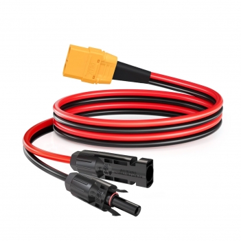 ELFCULB XT90 Solar Cable,10AWG 2FT XT90 Female to Solar Panel Connector Cable for Solar Panel Portable Power Station