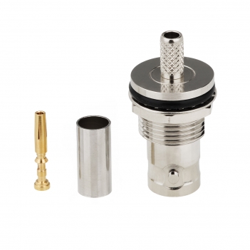 BNC Jack Female Connector Straight Bulkhead With O-Ring Crimp Belden 1855A 4855R