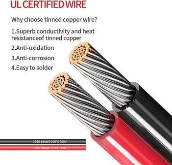 ELFCULB 3.3FT 10AWG SAE Power Socket Sidewall Port to O Ring Connecters Extension Cord Cable with 10A 15A 20A 25A 30A Fuse Compatible with Solar Generator Battery Charger,for Solar Accessories