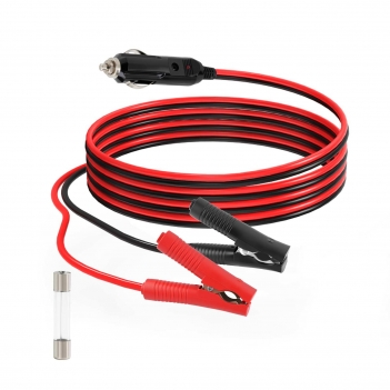 ELFCULB Alligator Clips to Male Cigarette Lighter, 14AWG Battery Clamps to Male 12V Cigarette Plug for Boat Cars UTV(5FT)