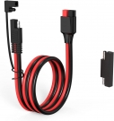 ELFCULB 12AWG Anderson Connector to SAE Extension Cable with SAE Polarity Reverse Adapter for Portable Power Station Solar Panel (2FT)