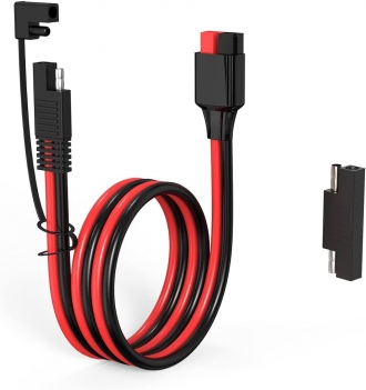 ELFCULB 12AWG Anderson Connector to SAE Extension Cable with SAE Polarity Reverse Adapter for Portable Power Station Solar Panel (2FT)