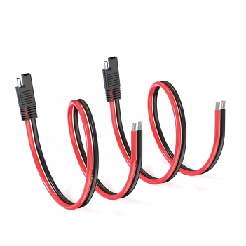 ELFCULB SAE Connector Cable,10AWG 2FT 2 Pin SAE Quick Connector Disconnect Plug for Solar Panel Car Motorcycle(2 Pack)
