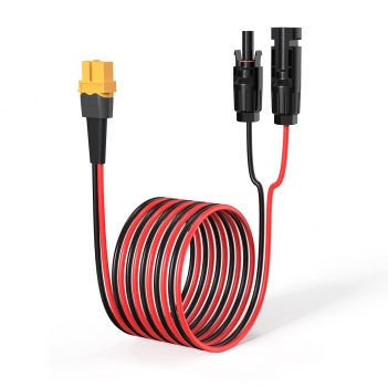 ELFCULB 10AWG 25FT XT60 Solar Cable XT60 Extension Cable Solar Panel Connector to XT60 Connector for Portable Power Station (25FT)