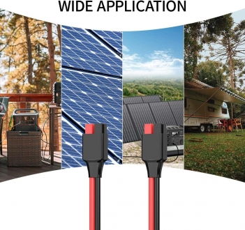 ELFCULB 10AWG 6FT Anderson Extension Cable  Solar Extension Cable Anderson Connector for Portable Power Station Solar Generator Solar Panel (6FT)