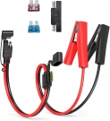 ELFCULB SAE to Alligator Clip, 14AWG SAE Connector Quick Disconnect Cable Battery Alligator Crocodile Clip with 10A 15A 20A Fuse,Compatible for Cars Motorcycle(2FT)