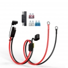 ELFCULB SAE to O Ring Terminal Harness, 12AWG Battery Cable with 10A, 15A, 20A, 25A Fuse, Compatible for Motorcycle, Car (2FT)
